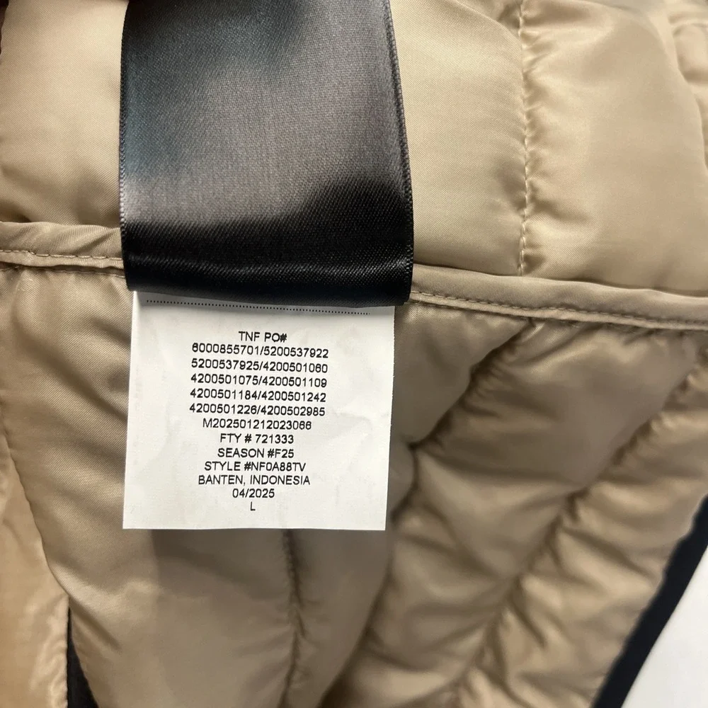 The North Face Terra Peak Zip-Up Hoodie Coat Mens Large Mushroom Gray (Tan)‎